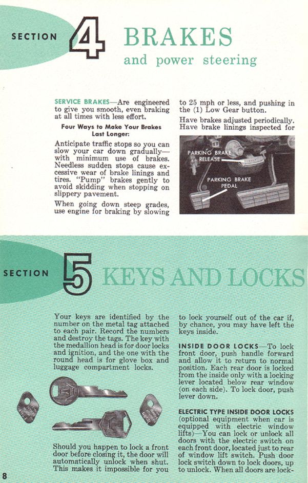 1960 Chrysler Imperial Owners Manual Page 4